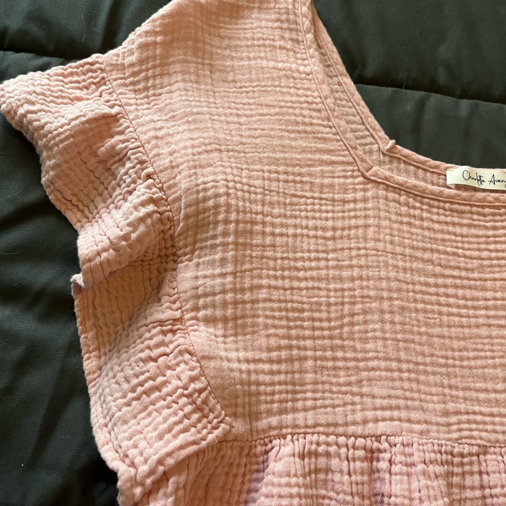 Pink Ruffled Top - Picture 3 of 7